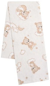 Flanel pelenka nyomtatott mintával New Baby maci bézs