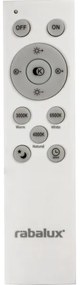 Rabalux 2131 - LED fényerőszabályozható mennyezeti lámpa LUPITA LED/40W/230V ezüstszínű +távirányító