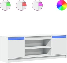 vidaXL fehér szerelt fa TV-szekrény LED-ekkel 139,5 x 34 x 50 cm