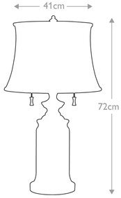 Feiss FE-STATEROOM-TL-AN - Asztali lámpa STATEROOM 2xE27/60W/230V ezüst