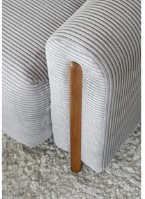 Szürke kordbársony kinyitható-tárolóhelyes kanapé 244 cm Arcadova – ELTAP