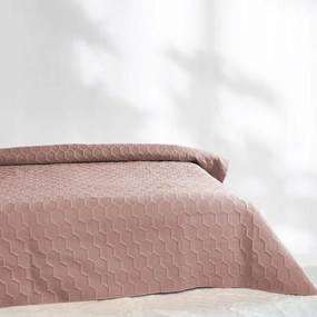 Ágytakaró Parla 3D Kapa Pléd Púderrózsaszín 220x240 cm