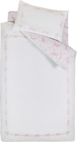 Fehér egyszemélyes ágyneműhuzat 135x200 cm Bow Embroidery – Catherine Lansfield