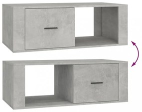 betonszürke szerelt fa dohányzóasztal 100x50,5x35 cm