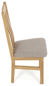 Natúr Tömörfa Étkezőszék, Bézs Üléssel. C-2100 CRM2