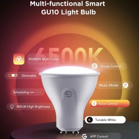 KÉSZLET 2x LED RGBWW Dimmelhető izzó GU10/4,8W/230V 2700-6500K Wi-Fi - Govee