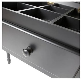 Romy fekete borovi fenyő fésülködőasztal - WOOOD