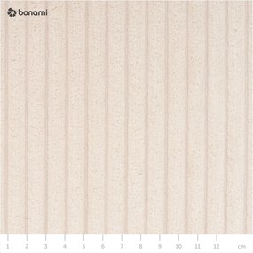 Bézs kordbársony kinyitható kanapé 245 cm Nihad – Bobochic Paris