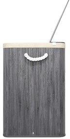 Juskys Curly bambusz kosár 150 L - szürke