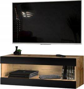 Függő Rtv szekrény Tivoli RTV2 Wotan tölgy/Fekete