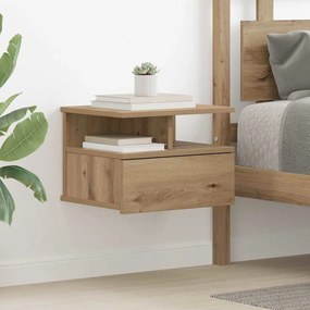Lebegő éjjeliszekrény 2 pcs kézműves tölgy 40 x 31 x 27 cm