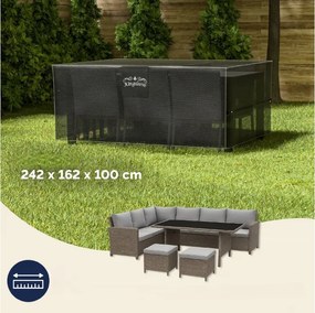 Deuba Védőhuzat ülőgarnitúrára 242x162x100 cm - antracit