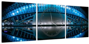 Egy kép a futballstadionról (órával) (90x30 cm)