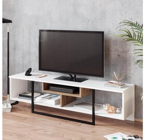 TV asztal/Szekrény Aslana 150 (fehér + fekete + tölgy) . 1101385