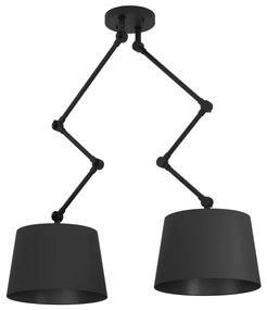 Eglo 390113 - Csillár rúdon PISTUNIO 2xE27/40W/230V fekete