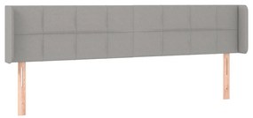 világosszürke szövet LED-es fejtámla 163 x 16 x 78/88 cm