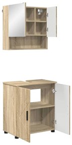 Fürdőszoba bútor szett 2 pcs sonoma tölgy 61 x 35 x 64 cm