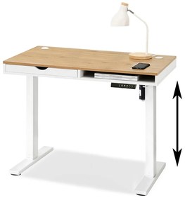 PC asztal Osto 100 (fehér tölgy + fekete). 1109812