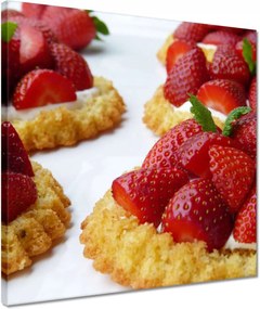 Vászonkép 40x40 Eper desszert