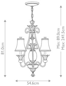 Hinkley HK-PLANT3-PZ - Csillár láncon PLANTATION 4xE14/40W/230V bronz