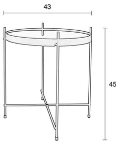 Cupid fekete tárolóasztal, ⌀ 43 cm - Zuiver