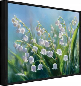 Vászonkép Fekete Keretben Virágok Hóvirágok Nappali Hálószoba 100x70