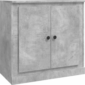 vidaXL betonszürke szerelt fa tálalószekrény 70x35,5x67,5 cm