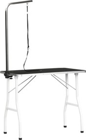 PawHut Kutyakozmetikai Asztal - Állítható Magasságú Kutyák Számára, Fekete | Aosom