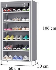 Cipősszekrény LCSZ-01 szürke