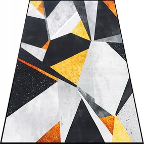 Nappali Szőnyeg 120x160 Modern Szürke Fekete Arany Divatos Mosható Szőnyeg