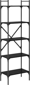 vidaXL Könyvszekrény Fekete tölgy 56 x 32 x 174 cm Faanyag