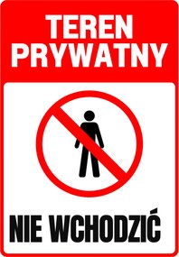 Poszter fém információs információ Magánterület Nem Léphet Be