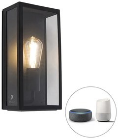 Okos kültéri fali lámpa fekete, WiFi-vel, ST64, IP44 - Rotterdam