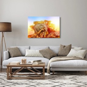 Afrikai állatok képe (90x60 cm)
