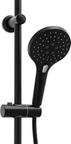 Erga Bergen Therm, zuhanygarnitúra termosztatikus csapteleppel és esőfejjel 25cm, fekete matt, ERG-YKA-BP.BERGEN-THERM-25-BLK
