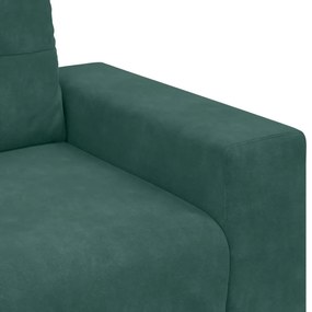 sötétzöld bársony loveseat kanapé 120 cm