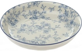 6 db mély tányér szett Finom virágok 20 cm, kék