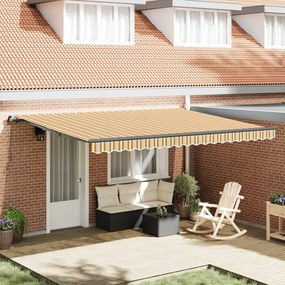 Behúzható napellenző Sokszínű 450 × 300 cm Poliészter és acél