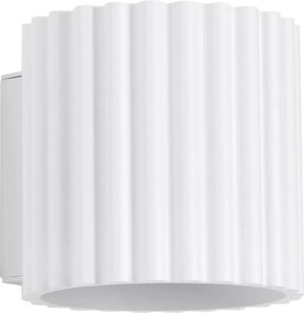 Fali lámpa fehér bordázott cső 10 cm felső alsó 1xG9 10W Aura Sollux