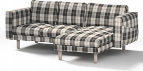 Dekoria Norsborg 3 személyes kanapé huzat Ikea székkel, szürke