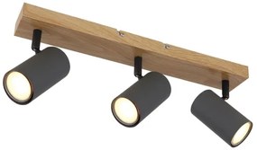 Globo 57911-3G - Spotlámpa ROBBY 3xGU10/35W/230V szürke/barna