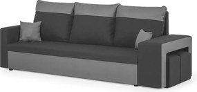 NEVADA Háromszemélyes kinyitható kanapé Sötétszürke/világosszürke