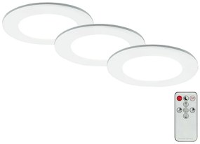 Briloner - KÉSZLET 3x LED Fürdőszobai beépíthető lámpa LED/4,8W/230V IP44 + távirányító