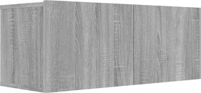 vidaXL szürke sonoma színű szerelt fa TV-szekrény 80x30x30 cm