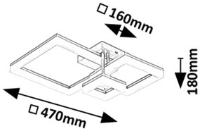 Rabalux 71388 - LED Mennyezeti lámpa AMILIA LED/22W/230V 3000/4000/6500K króm