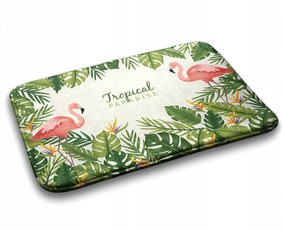 Fürdőszobaszőnyeg nedvszívó Madarak Flamingók 90x60 cm