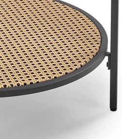 Dakota dohányzóasztal, rattan / fekete