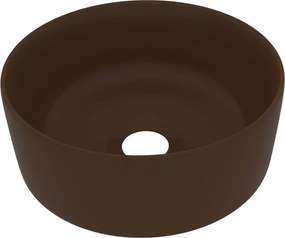 vidaXL kerek matt sötétbarna kerámia luxus mosdókagyló 40 x 15 cm