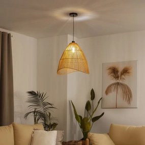 Brilagi - LED csillár zsinóron CERIA BOHO 1xE27/40W/230V átm. 70 cm barna