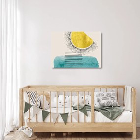 Üveg kép - Absztrakt festmény a strandról N⁰2 (70x50 cm)